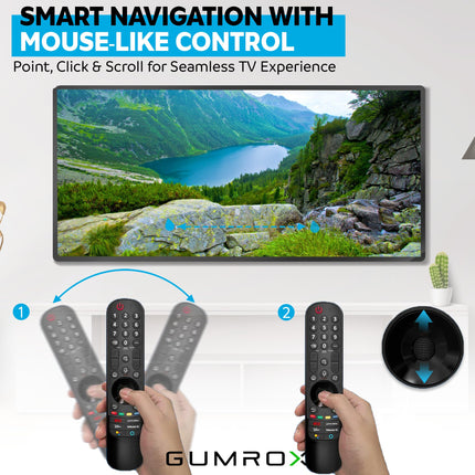 Maagiline kaugjuhtimispult LG teleritele, originaalpuldi MR20GA, MR21GA, MR22GA, MR23GA asendus, sobib LG UHD OLED QNED NanoCell 4K 8K nutitelerile, kursori ja häälfunktsiooniga