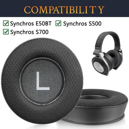 SOULWIT 90 mm võrkkangast vahetuskõrvapadjad JBL Synchros E50 E50BT S500 S700 juhtmevabadele kõrvaklappidele, mürasummutava vahuga padjad