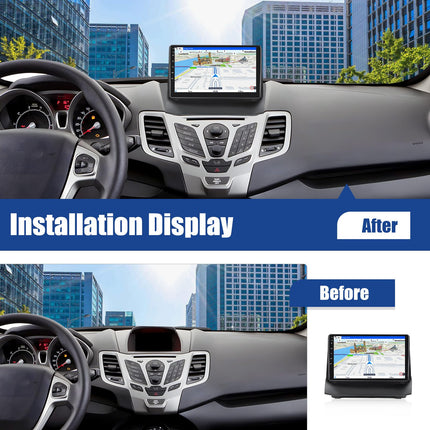 [2+32G] SIXWIN Android 13 Car Radio for Ford Fiesta 2009-2017, 9 inch Capacitive Double Din Car Radio with Screen with WiFi GPS Bluetooth FM/RDS USB Mirrorlink+Canbus