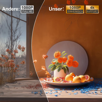 [Netflixi-sertifitseeritud ja autofookusega] XuanPad projektor 1080P miniprojektor WiFi ja Bluetoothiga, 210° pööratava alusega, automaatse trapetsikorrektsiooni, tolmufiltri ja soojuse hajutamise süsteemiga