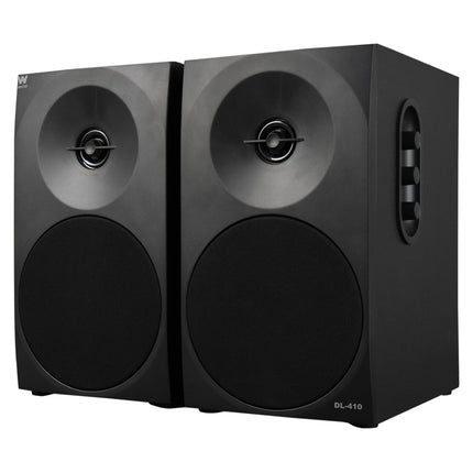 Woxter Dynamic Line 2.0 stereo speaker (powered by 150W, wood, 4 woofers, 2 tweeters, 3.5mm RCA, bass reflex control (volume, treble, bass), color black DL-410 Black Única