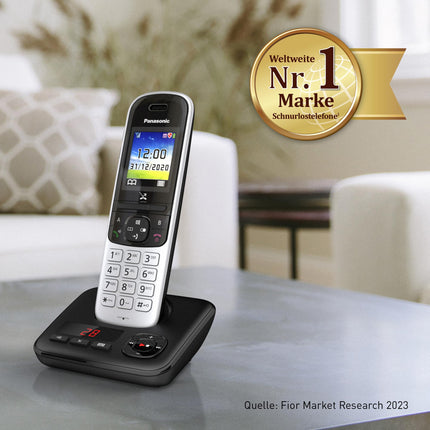 Panasonic KX-TGH720GS juhtmeta telefon automaatvastajaga (DECT-telefon, madal kiirgus, värviline ekraan, kõnepiirang, käed-vabad) must