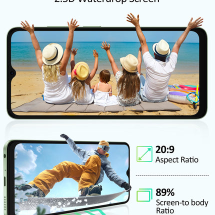 Ulefone Note 19 Android 14 mobiiltelefon, 6GB RAM+32GB ROM/SD-512GB, 6.56" HD+ Octa Core, 5000mAh aku, 8MP+5MP kaamera, nutitelefon ilma lepinguta, kolm kaardipesa, kahe SIM-kaardi pesa, 4G/Face ID/GPS/OTG/FM, must
