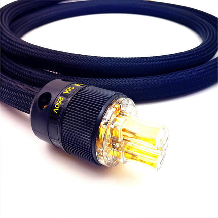 WAudio 10AWG Audio Power Cable - EU Standard HiFi Power Cable with Schuko Plug and IEC Plug Black (1M)