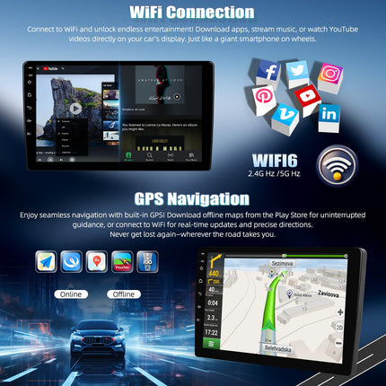[8 tuumalist 4+64G] SIXWIN Android 13 autoraadio CarPlay/Android Auto toega BMW X3 E83 (2004-2012) mudelile, 9-tolline puutetundlik ekraan WiFi, GPS, Bluetooth, FM/RDS EQ ja tahavaatekaameraga