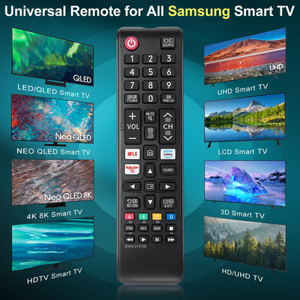 Samsungi nutiteleri asenduspult, universaalne kaugjuhtimispult Samsungi teleritele (2 pakki)
