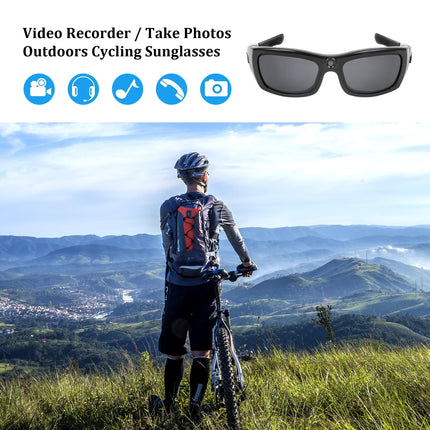 Hereta Camera Sunglasses, Bluetooth Sunglasses Full HD 1080P Video Camera Glasses with UV Protection Polarized Lens for Outdoor and Travel, SM-21B