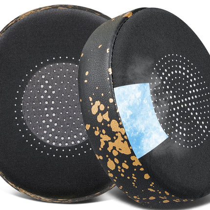 SOULWIT Cooling Gel Replacement Ear Pads for Jabra Evolve2 65 (Evolve 2 65MS 65UC MS UC)/Evolve2 40 (40UC 40MS USB)/Elite 45h On-Ear Wireless Headphones, Ice Silk Fabric Cushions