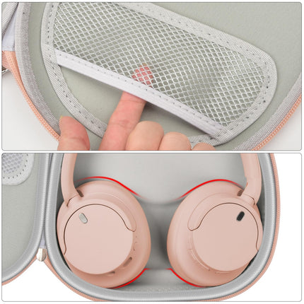 PAIYULE Case for Sony WH-CH720N WH-CH520 WH-1000XM4 Wireless Bluetooth Noise Cancelling Over The Ear Headphones, Carrying Case Organizer Travel Bag Pouch (Box Only) (Rose Gold)