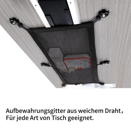 WurdeWindig kaablivõrk 66,5x24 cm laua alla | - Elastne kaablikaitsekomplekt nähtamatuks hoiustamiseks, must - Tugev - Vastupidav Paindlik kaablihaldus
