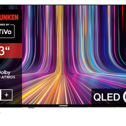 Telefunken QLED-teler, 43-tolline TiVo-toega nutiteler (4K UHD, HDR Dolby Vision, Dolby Atmos, kolmekordne tuuner, 6 kuud HD+ kaasas) QU43TO750S