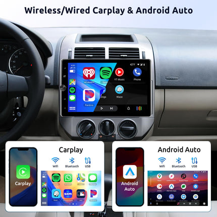 2G+64G juhtmevaba Carplay Android autoraadio 1 DIN koos Android Auto GPS Nav WiFi ISO-kaabliga 10,4-tolline käsitsi pööratav ekraan autoraadio peegliühendusega Bluetooth FM/RDS/EQ/DAB/OBD/DVR tahavaatekaamera