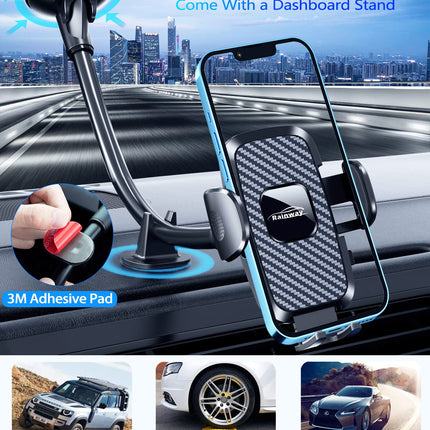 Autotelefoni hoidik autosse, iminapp ilma liimita, universaalne mobiiltelefoni hoidik autosse, pika luigekaelaga esiklaasile, mobiiltelefoni hoidiku autotarvikud, mis ühilduvad iPhone'i, Samsungi jms-ga.