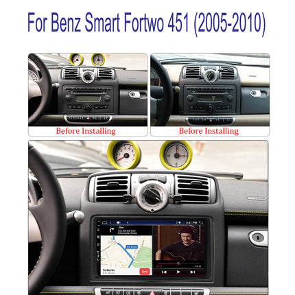 JOYX Android 12 IPS autoraadio - [sisseehitatud DAB] - sobib Benz Smart Fortwo 451 (2005-2010) - juhtmevaba Carplay/Android Auto - 4G+64G - kaamera + mikrofon - 9-tolline 2 DIN-ekraan - SWC DSP WiFi kiirkäivitusega 360-kraadine kaamera