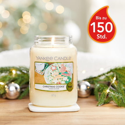 Yankee Candle lõhnaküünal purgis (suur) | Jõuluküpsis | Küünal, mille põlemisaeg on kuni 150 tundi | Ideaalsed kingitused naistele