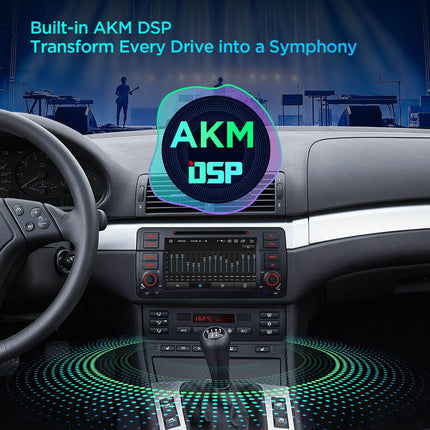 XTRONS 7-tolline Android 14 autoraadio autostereo multimeediapleier Octa Core 4+64GB BMW E46 M3 jaoks sisseehitatud 4G LTE güroskoopandurid automäng AKM DSP GPS Bluetooth WiFi DVD valikuline DAB OBD TPMS DVR