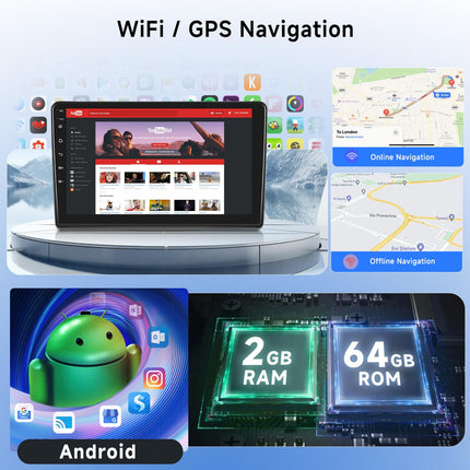 2G+64G autoraadio Android 13 FIAT Ducato 3/Peugeot Boxer 2/Citroen Jumper 2 2011-2022, 9-tolline HD puutetundliku ekraaniga raadio juhtmevaba Carplayga Android Auto GPS WiFi USB Bluetooth FM RDS tahavaatekaamera