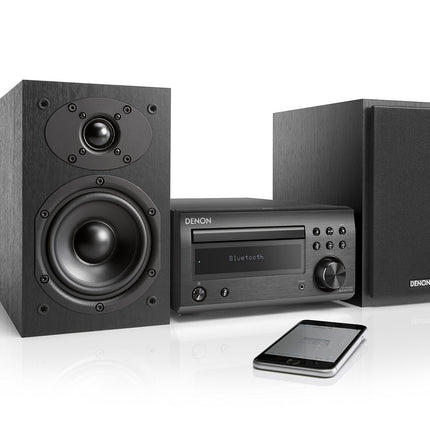 Denon D-M41DAB kompaktne HiFi-süsteem CD, Bluetoothi, FM/DAB+ tuuneri ja 2x 30W väljundvõimsusega - hõbedane/must