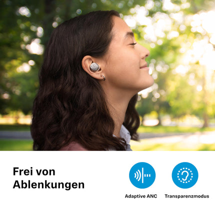 Sennheiser MOMENTUM True Wireless 4 - nutikad kõrvaklapid Bluetooth 5.4, kristallselge heli, ergonoomiline disain, 30-tunnine aku tööiga, adaptiivne ANC - must grafiit