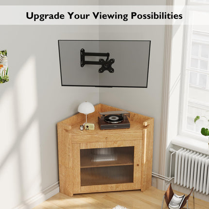 BONTEC arvutimonitori seinakinnitus, teleri seinakinnitus, pööratav/kallutatav, 13–30-tollisele plasma kumerale monitorile ja telerile, VESA 75x75/100x100mm, kuni 15kg, koos loodiga