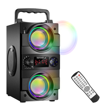 Bluetooth Speaker, 40 W (60 W Peak) Portable Bluetooth Speakers with Lighting Wireless Stereo Speakers with Rich Bass and Dual Subwoofer