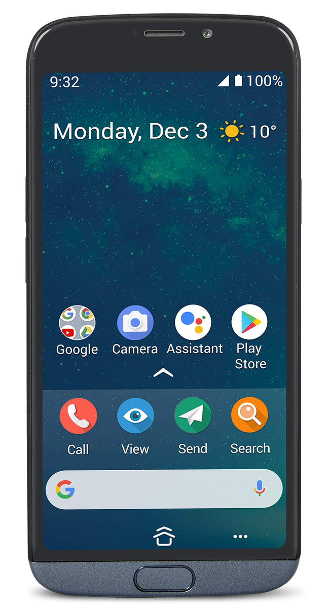 Doro 8050 4G nutitelefon puutetundliku ekraaniga, Android 9-põhise kasutajaliidesega, 13 MP kaamera, 5 MP esikaamera, 16 GB sisemälu, 2 GB muutmälu, hall