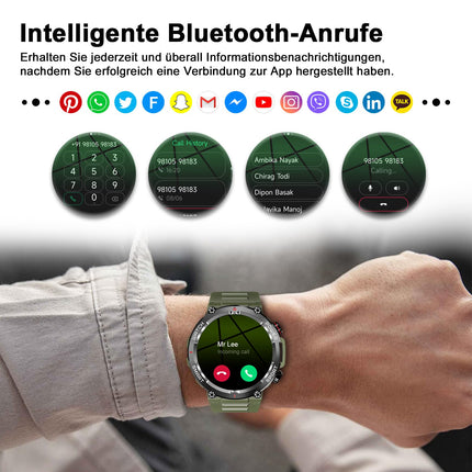 Blackview Smartwatch Men (Make/Receive Calls), 1.39'' Fitness Watch with Heart Rate SpO2 Pedometer Sleep Monitor, 100 Sports Modes, IP68 Waterproof Activity Tracker, Sports Watch for iOS Android
