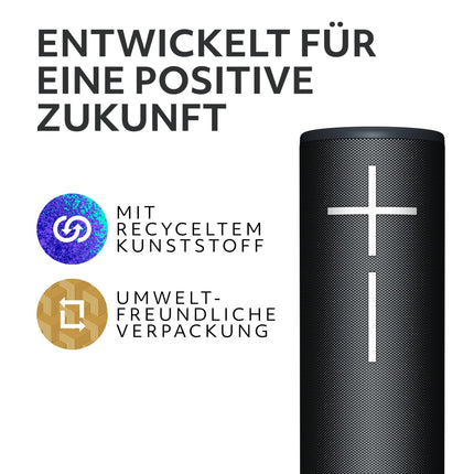 Ultimate Ears Boom 4 – portable, waterproof, swimmable Bluetooth speaker with powerful, intense, crystal-clear 360-degree sound, 15-hour battery life, and 45m range – Black