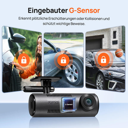 70mai 2K WiFi videoregistraator autodele M310, 1296P WDR autokaamera, öönägemine, 24-tunnine parkimise jälgimine rakenduse juhtimisega, tsükli salvestus, kokkupõrke tuvastamine, max 256 GB