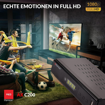 Opticum C200 PVR HDTV kaabelvastuvõtja (PVR-valmis, HDMI, Full HD, USB, EPG, SCART) must