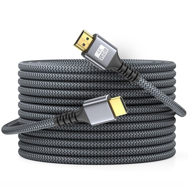 looyotul 4k HDMI-kaabel 20m ülikiire HDMI 2.0 kaabel 4K@60HZ 3D ARC kullatud pistik Etherneti audio-video tagasivoolu HDMI-kaabel UHD teleri, monitori, sülearvuti Xbox PS4/PS5 jne jaoks (hõbedane)