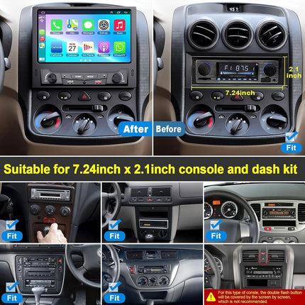 8" juhtmevaba ühe DIN-pesaga autoraadio Carplay ja Android Auto puutetundliku ekraaniga, autoaudio vastuvõtja, Bluetooth 5.3, tahavaatekaamera, FM/AM, SWC, MirrorLink, laadimisfunktsioon