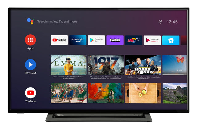 Toshiba 43LA3B63DGW 43-tolline televiisor/Androidi nutiteler (Full HD, HDR, Google Play pood, Google Assistant, kolmekordne tuuner, Bluetooth) [2023]