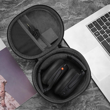 Linkidea kõrvaklappide kandekott, mis ühildub Skullcandy Crusher Wireless/ANC/360 kõrvaklappidega, Hesh 3, kaitsev kõva kestaga peakomplekti reisikott kaablite jaoks (must)