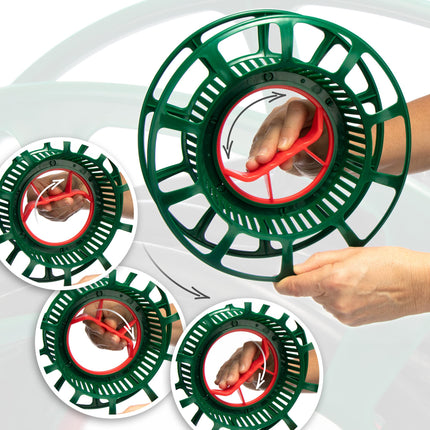 com-four® Cable reel - Empty plastic cable reel - Rope reel as organizer for cables, fairy lights, ribbons, and wires (01 piece - reel)