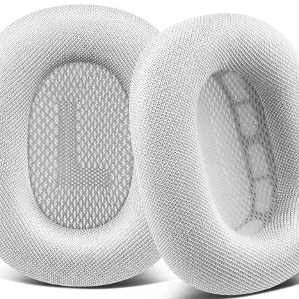 SOPROM Ear Pads Replacement for Airpods Max Over-Ear Headphones, Ear Cushions with Durable Mesh, Soft Foam - White