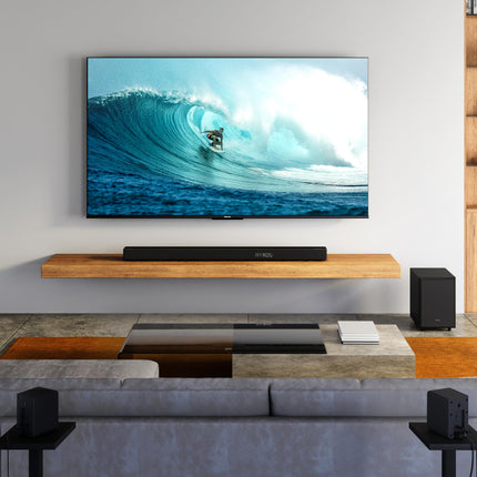 Hisense AX5125H 5.1.2 heliriba juhtmevaba subwooferiga ja tagumiste kõlaritega, 500W, Dolby Digital Plus, Dolby Atmos, Bluetooth, HDMI eARC/optiline/AUX/USB, must (2024)