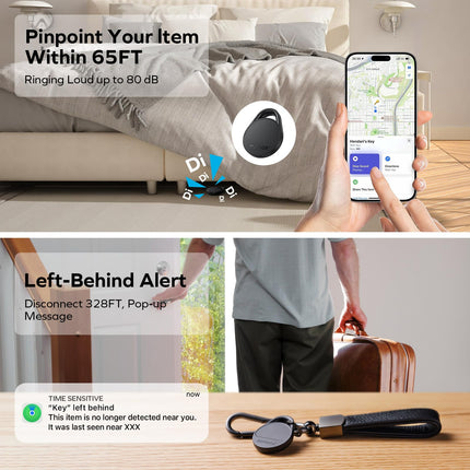 Momax Smart Air Tracker, pagasijälgija, nutikas silt võtmetele, seljakottidele, rahakottidele ja lemmikloomadele, töötab Apple Find My rakendusega (ainult iOS 18+), sisaldab globaalset otsinguvõimalust, 2-osaline komplekt