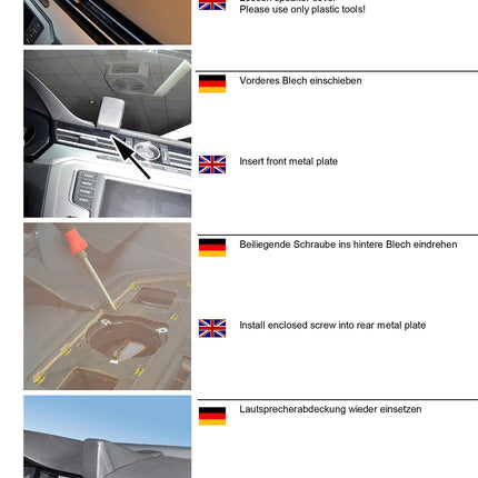KUDA 5665 Must kunstnahast kinnitus VW Passatile alates 2014 (ainult kõlarikattega) / VW Arteon 2017