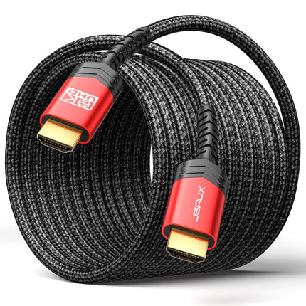 JSAUX 8K HDMI-kaabel 7,5 meetrit, HDMI 2.1 kaabel, kiire Etherneti ühendus 48 Gbps, 8K@60Hz, 4K@120Hz, UHD HDR 10+, eARC, Dolby Vision, 3D, VRR, ühildub PS4 Pro, PS5, 8K mängude ja teleriga