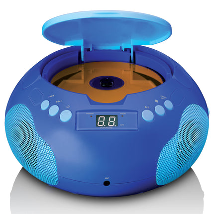 Lenco SCD-620 laste CD-mängija - CD-raadio - mikrofoniga - karaokemängija - lugude mälu - FM-vastuvõtja - 2 x 1 W RMS - AUX-IN - sinine