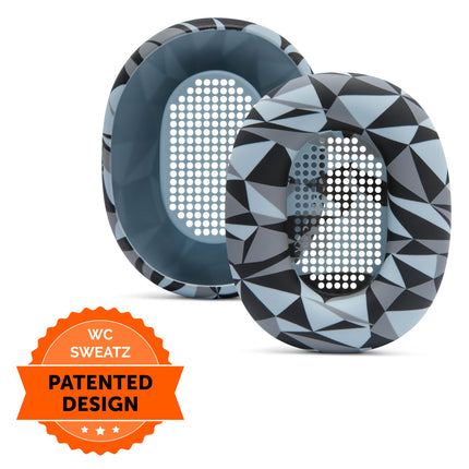 WC SweatZ XM5 &amp; XM6 – Patented Sweat Protection Ear Cushions for Sony WH1000XM5 &amp; WH1000XM6 by Wicked Cushions | Complete 360-Degree Ear Cushion Protection | Black Camo