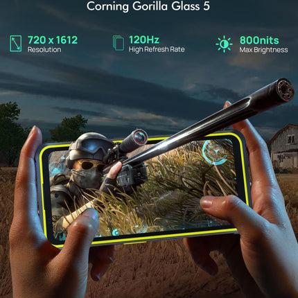 Ulefone Armor X31 Pro 5G õuenutitelefon 2025, 16GB+256GB/SD-2TB Android 14 koos särava taskulambiga 64MP + 25MP kaamera 6.56” 120Hz 6050mAh mobiiltelefon 3 pesa/GPS/näotuvastuse/sõrmejäljelugeja/OTG/NFC must