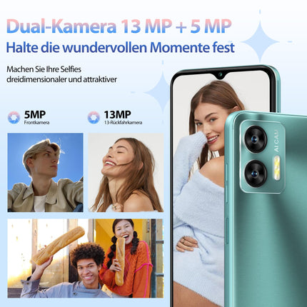 OUKITEL C36 Mobile Phone Without Contract, 12GB+128GB/1TB expandable, 5150mAh 6.56" HD+ Display Android 14 cheap smartphone 4G, Octa Core Processor, 13MP Panorama Camera, Dual SIM 3 Slots, Wi-Fi