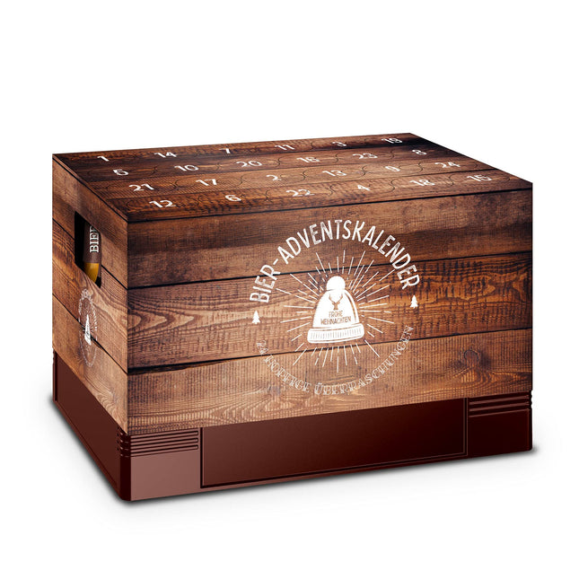 itenga Advent calendar attachment for beer crate men Advent calendar to fill yourself Beer advent calendar in wooden crate look