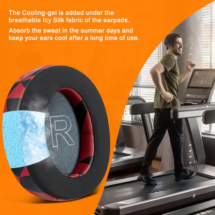 SOULWIT Cooling Gel Replacement Ear Pads for Anker Soundcore Life Q30/Q35 Headphones, Ear Pads Cushions with Ice Silk Fabric, High-Density Noise Reduction Foam