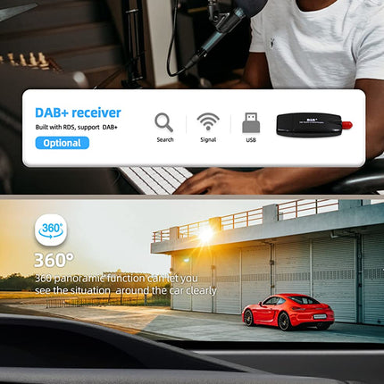 YUNTX [4GB+64GB] Android 14 autoraadio Mitsubishi Lancerile (2008-2016) - [sisseehitatud CarPlay/Android Auto/DSP/GPS] - 10.1" IPS 2.5D kaamera + mikrofon - DAB/peegliühendus/Bluetooth 5.0/360 kaamera/roolijuhtimine