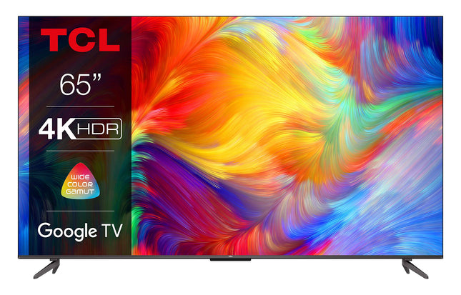 TCL 65P739 65-tolline teler, 4K HDR, Ultra HD, Google TV-ga nutiteler, raamita disain (Dolby Vision ja Atmos, käed-vabad hääljuhtimine, ühildub Google Assistant ja Alexaga)