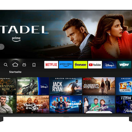 Toshiba 50QF5D63DA 50-tolline QLED-teler/Fire TV (4K Ultra HD, HDR Dolby Vision, nutiteler, kolmekordne tuuner, sisseehitatud Alexa, Bluetooth, Onkyo heli) [2023], must