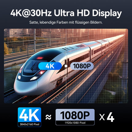 VENTION juhtmevaba HDMI-saatja 4K, 5G juhtmevaba edastus, 165 jala ulatus, 60 W kiirlaadimine, USB C - HDMI sülearvuti, arvuti, teleri, projektori, monitori ja tahvelarvuti jaoks